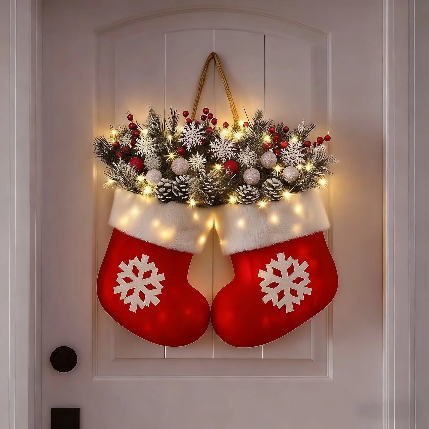 Guirlanda De Natal Formato De Luva